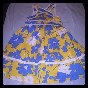 Girls yellow and blue dress
